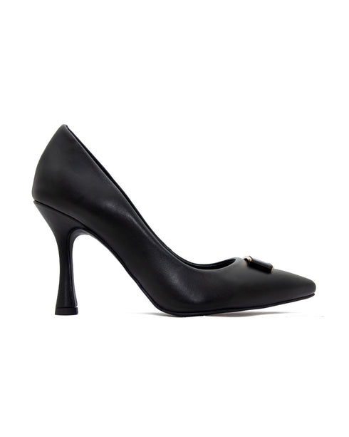 Zapatilla Negra Picuada Tacón Spool 2099